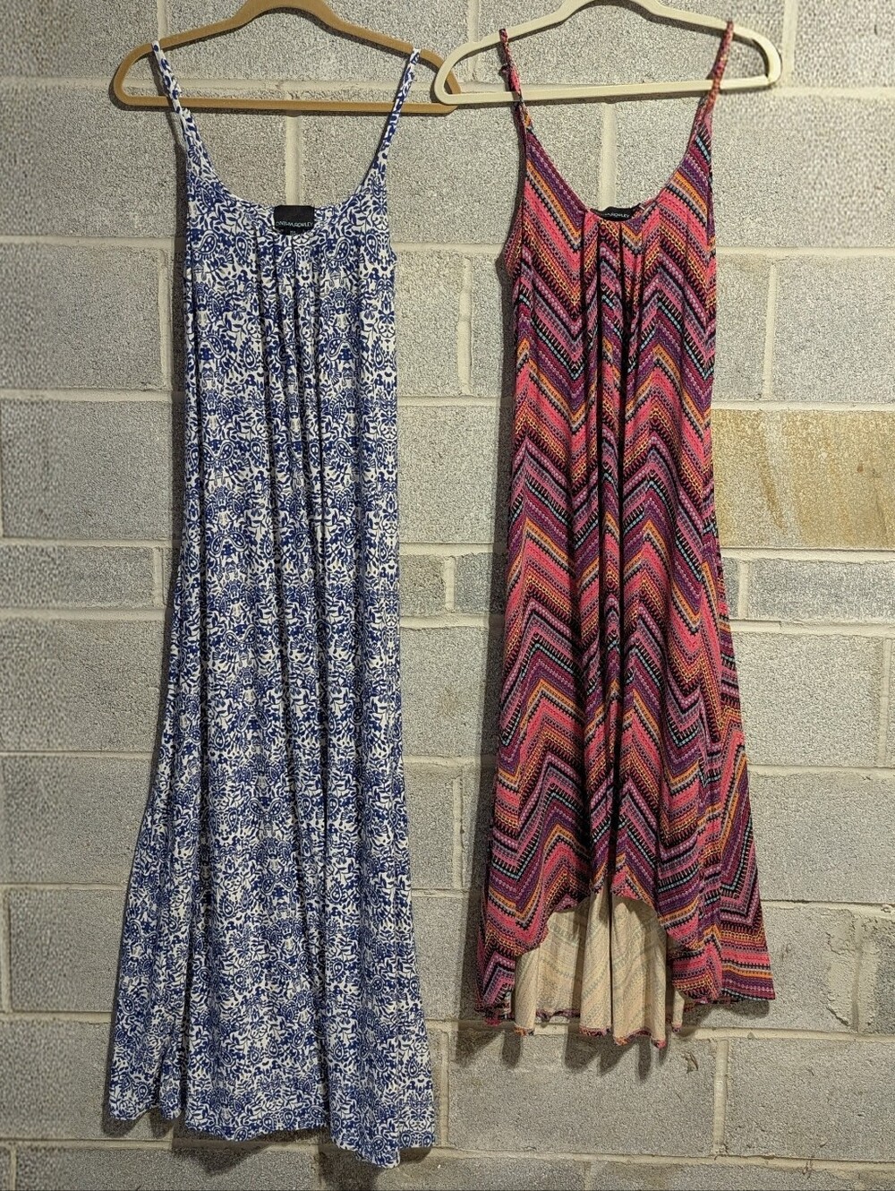 LOT OF TWO!~CYNTHIA ROWLEY~  ADJUSTABLE BRA SHELF MAXI LOUNGE DRESSES-M